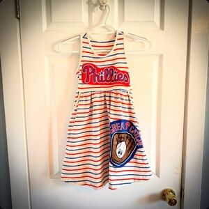Hanna Andersson Size 120/130 cm Striped Custom Phillies Baseball Dress